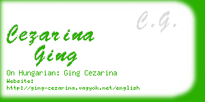 cezarina ging business card